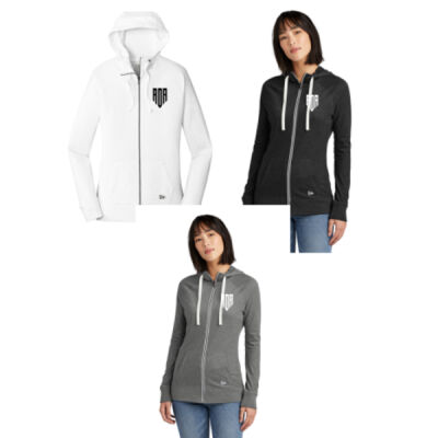 All Out Athletics Ladies Sueded Cotton Full Zip Hoodie Thumbnail